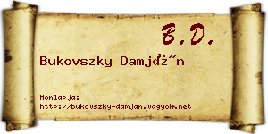 Bukovszky Damján névjegykártya